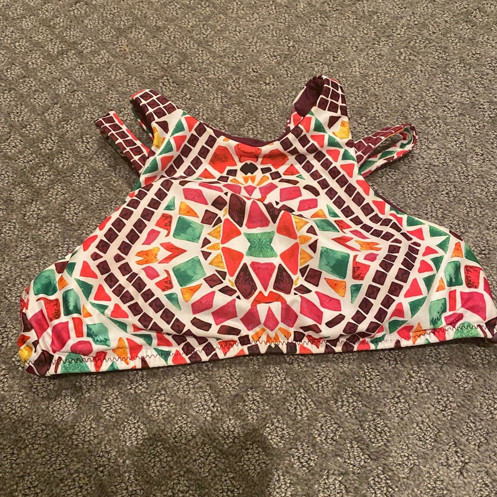 Strappy High Neck Bikini Top